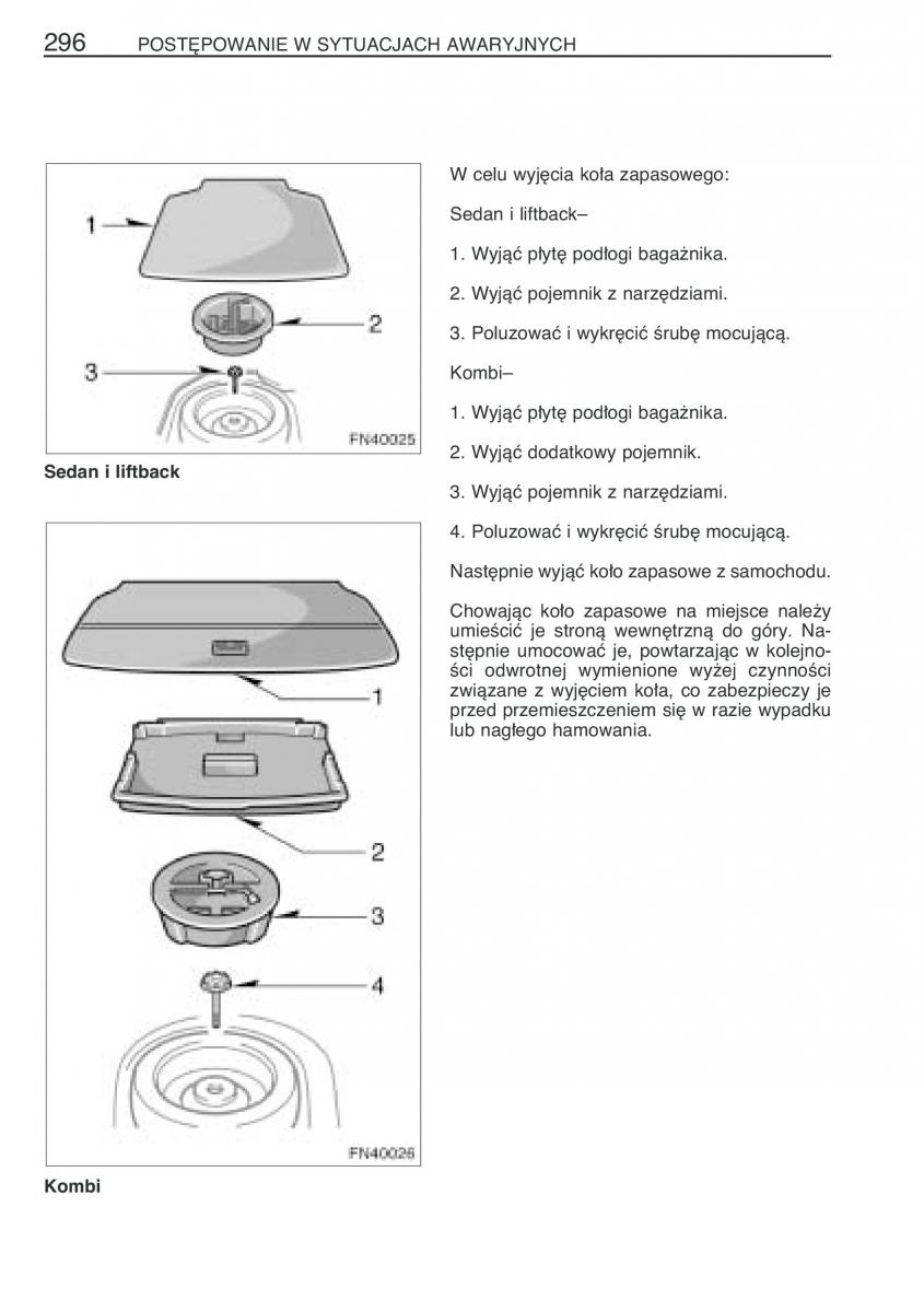 Toyota Avensis II 2 instrukcja obslugi / page 303