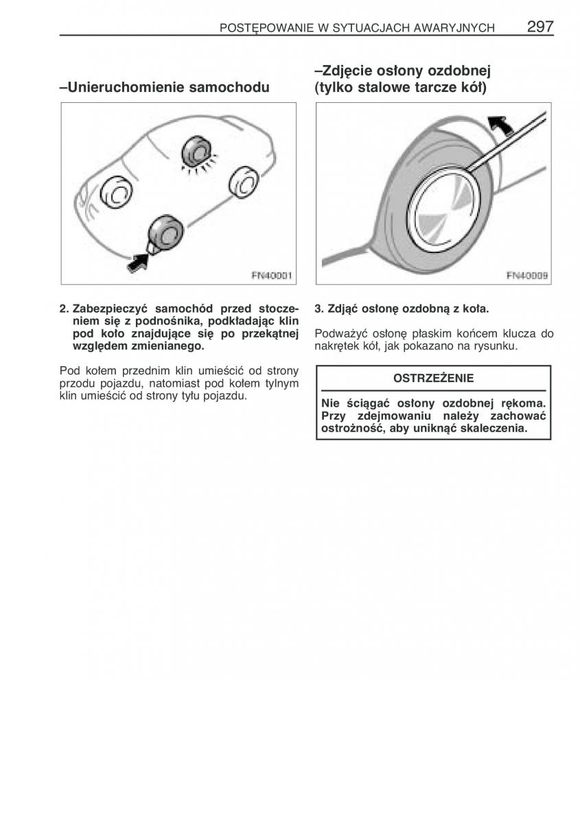 Toyota Avensis II 2 instrukcja obslugi / page 304