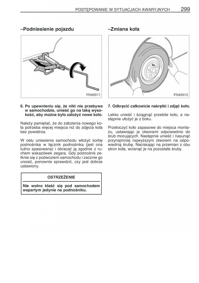 Toyota Avensis II 2 instrukcja obslugi / page 306