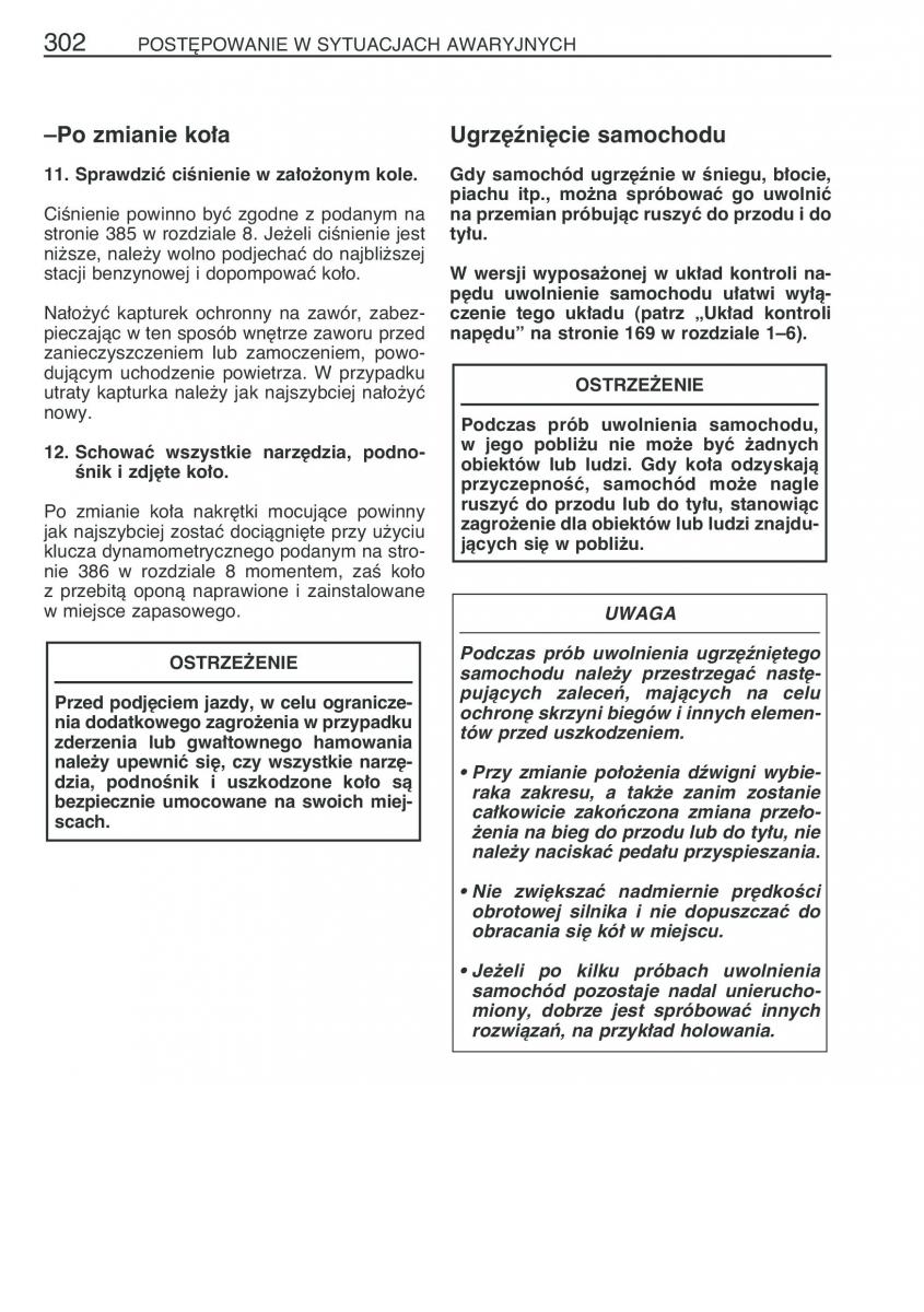 Toyota Avensis II 2 instrukcja obslugi / page 309