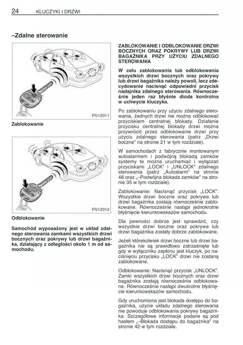 Toyota Avensis II 2 instrukcja obslugi / page 31