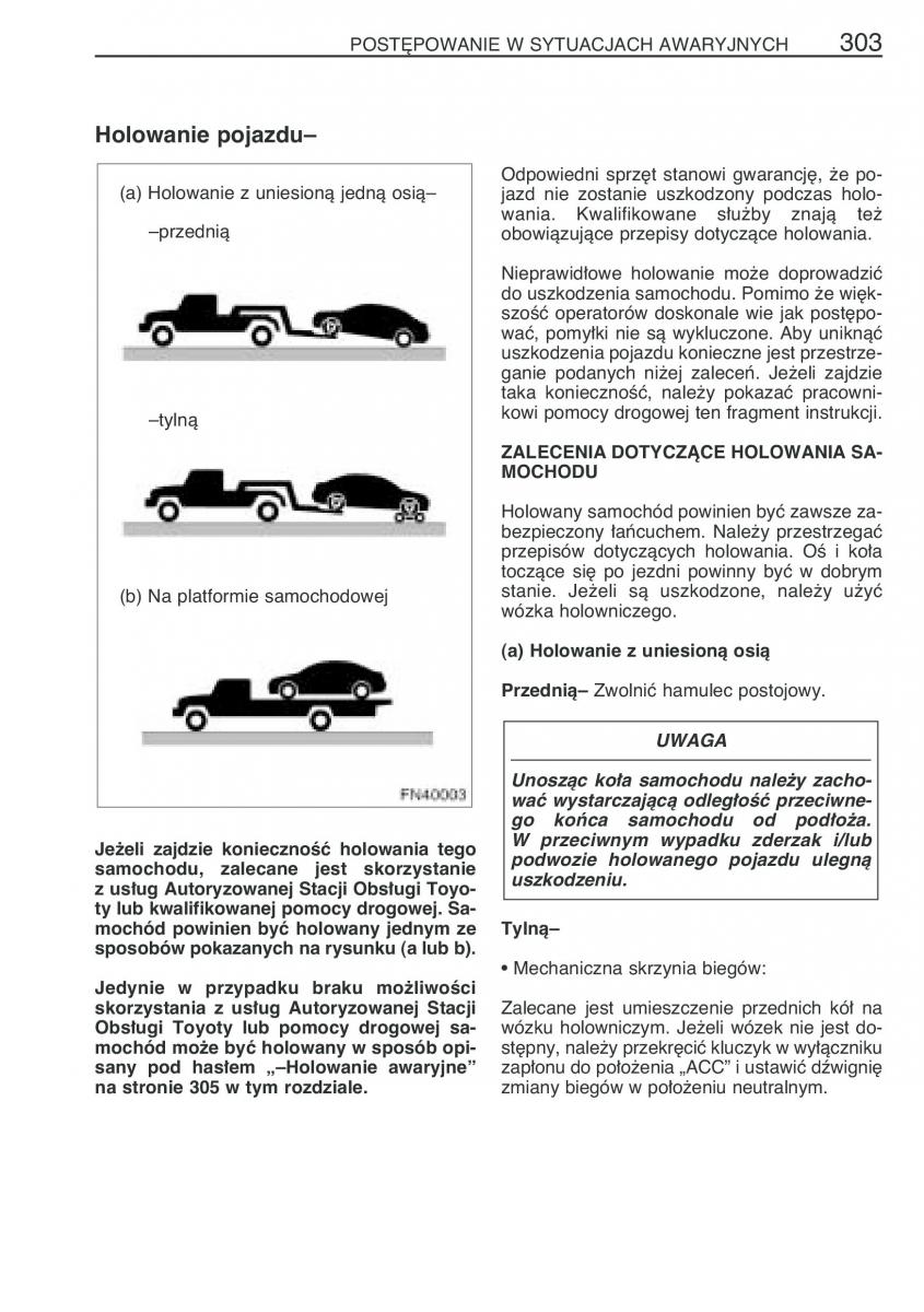 Toyota Avensis II 2 instrukcja obslugi / page 310