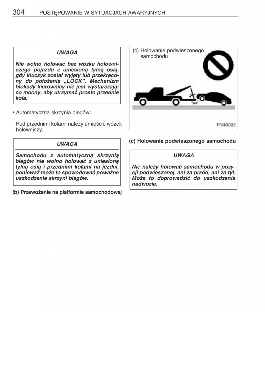 Toyota Avensis II 2 instrukcja obslugi / page 311