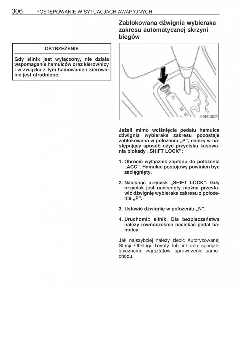 Toyota Avensis II 2 instrukcja obslugi / page 313