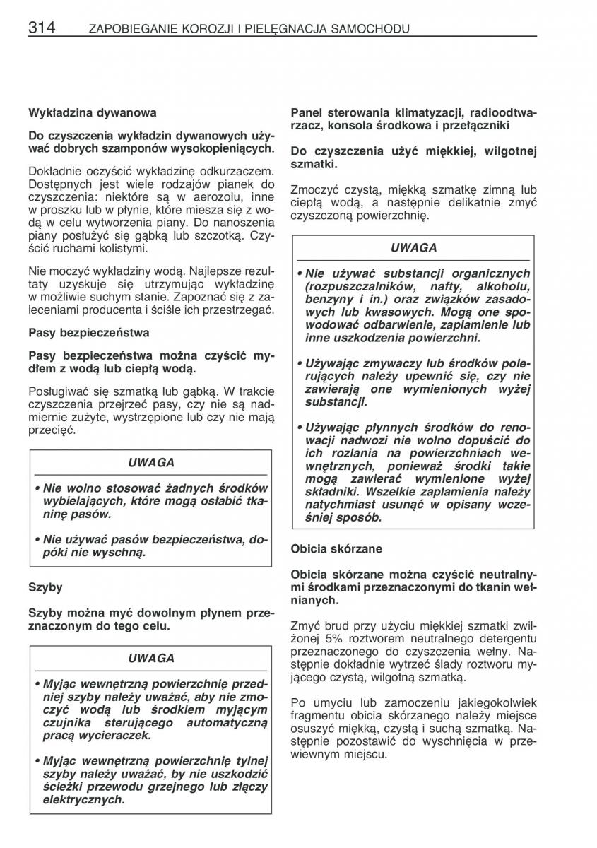 Toyota Avensis II 2 instrukcja obslugi / page 321