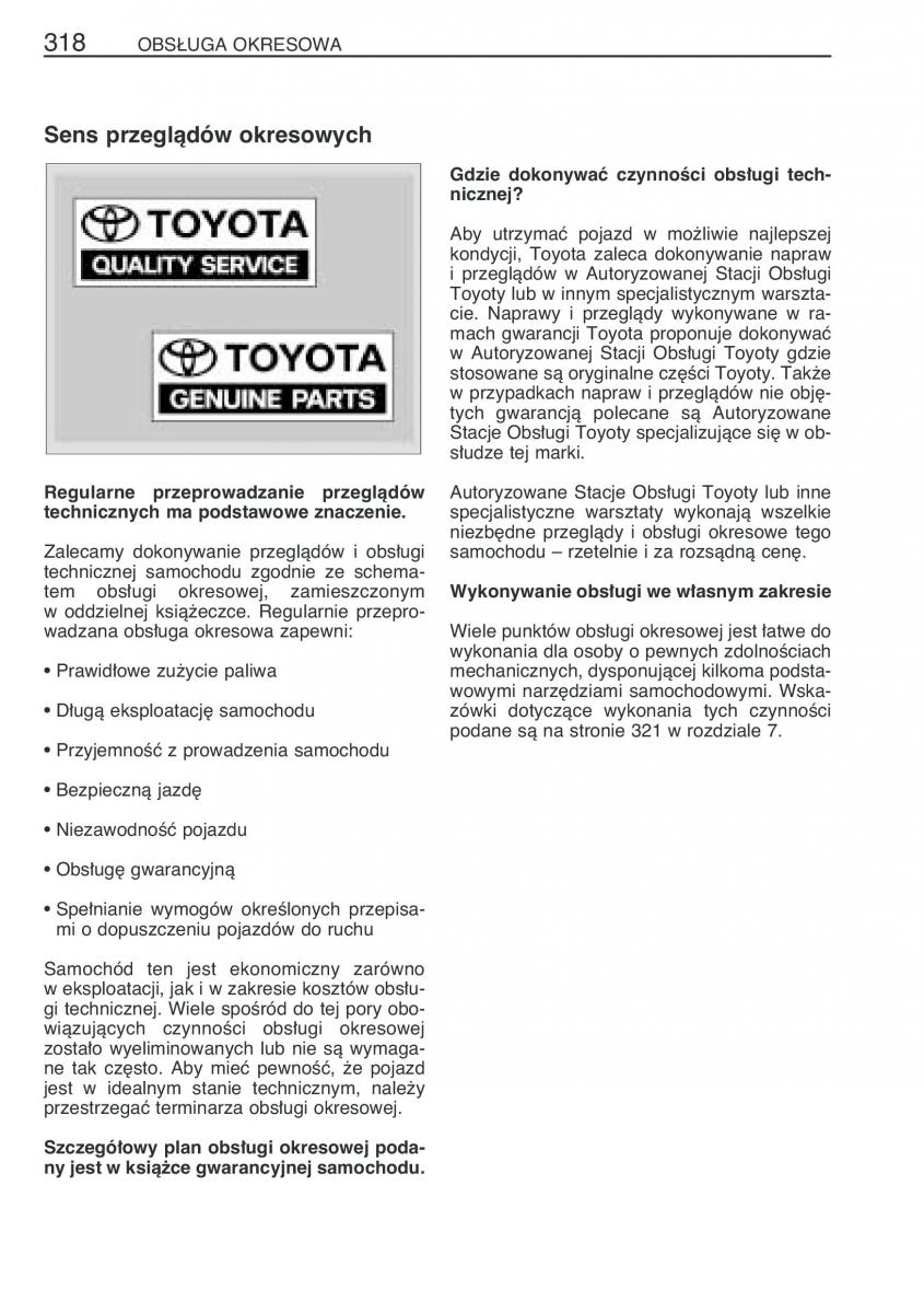 Toyota Avensis II 2 instrukcja obslugi / page 325