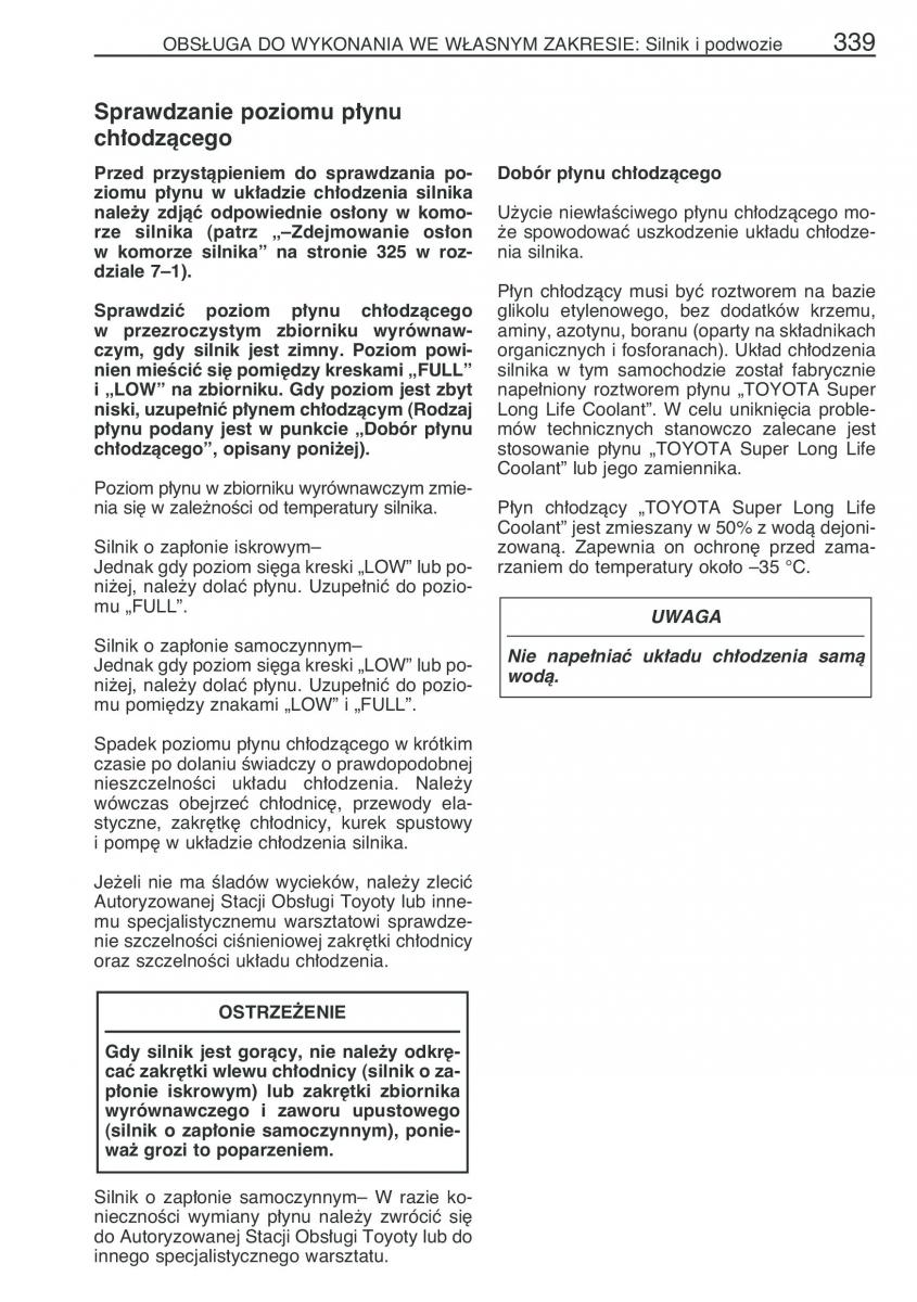 Toyota Avensis II 2 instrukcja obslugi / page 346