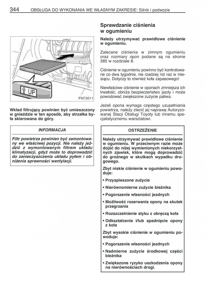 Toyota Avensis II 2 instrukcja obslugi / page 351