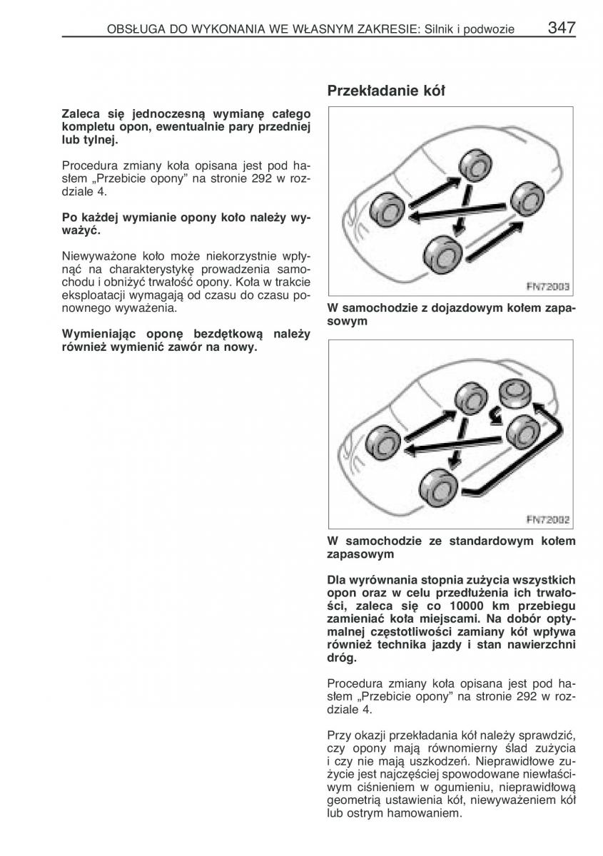 Toyota Avensis II 2 instrukcja obslugi / page 354