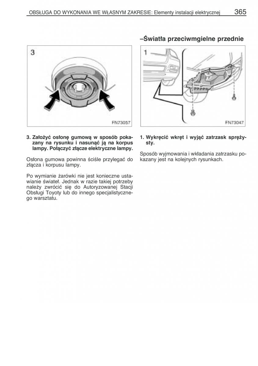 Toyota Avensis II 2 instrukcja obslugi / page 372