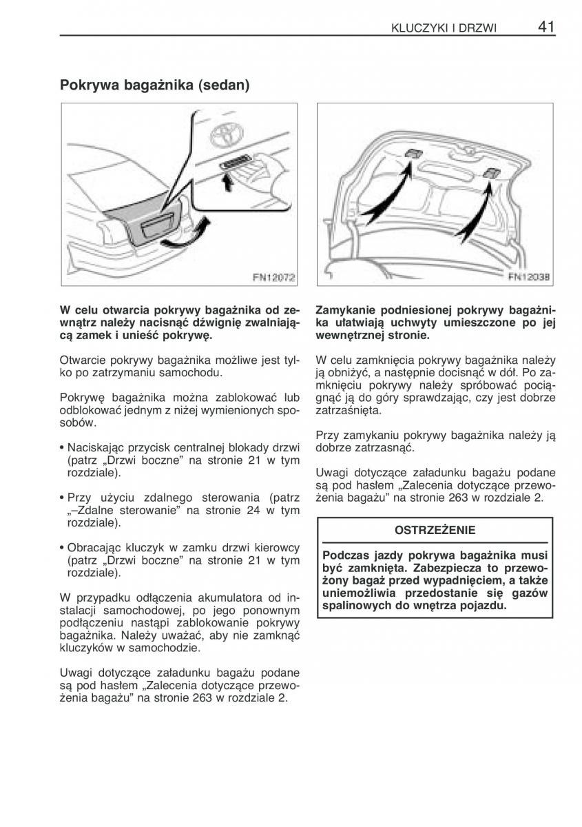 Toyota Avensis II 2 instrukcja obslugi / page 48