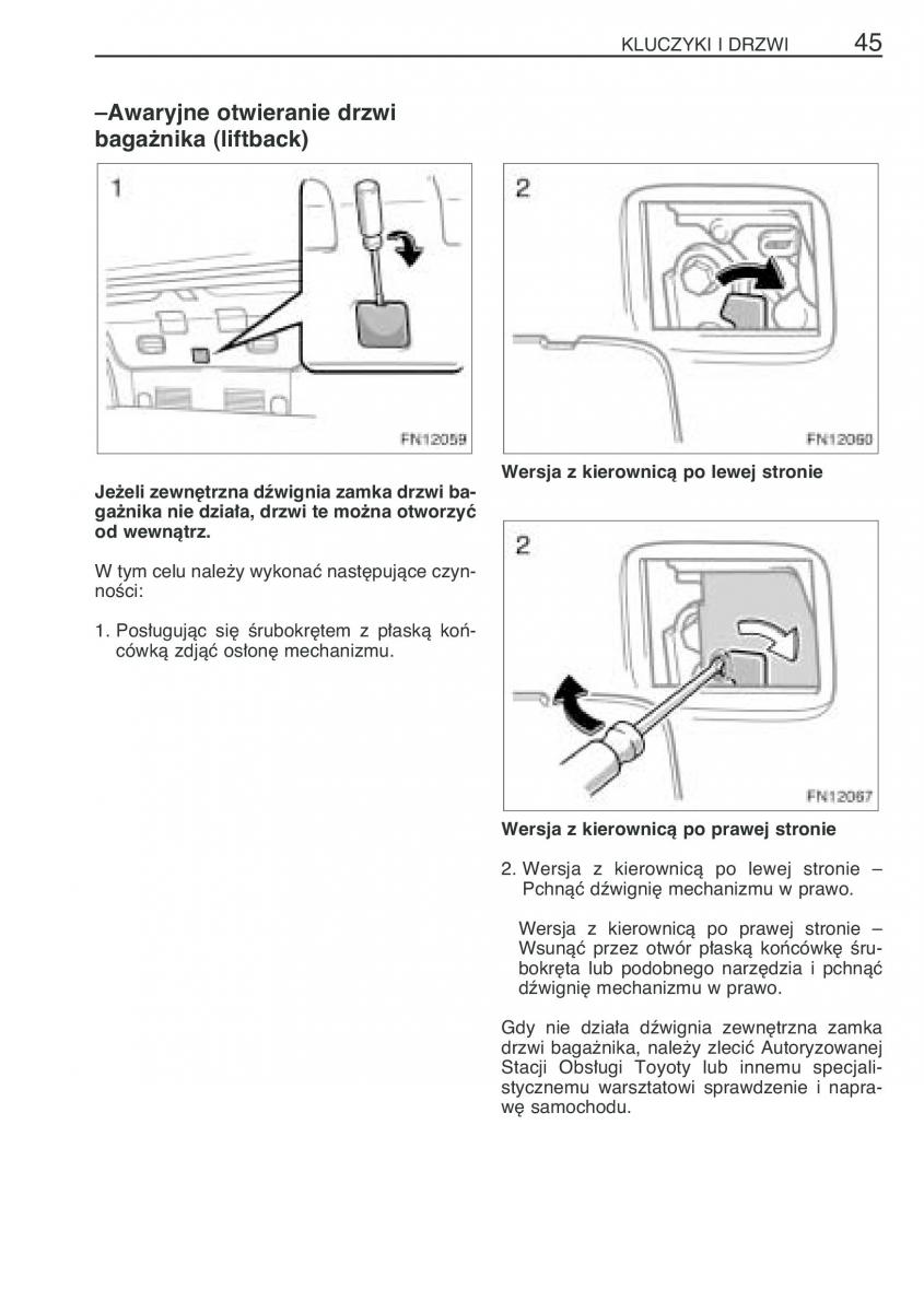 Toyota Avensis II 2 instrukcja obslugi / page 52