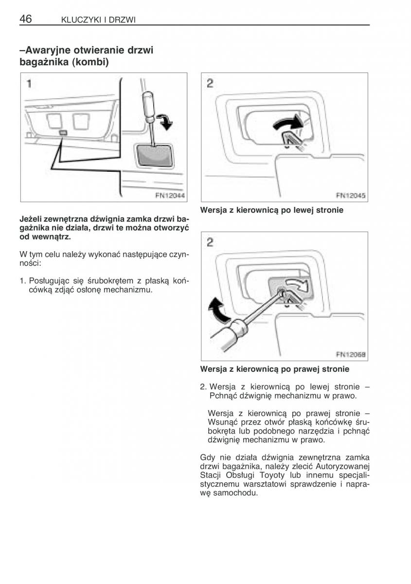 Toyota Avensis II 2 instrukcja obslugi / page 53