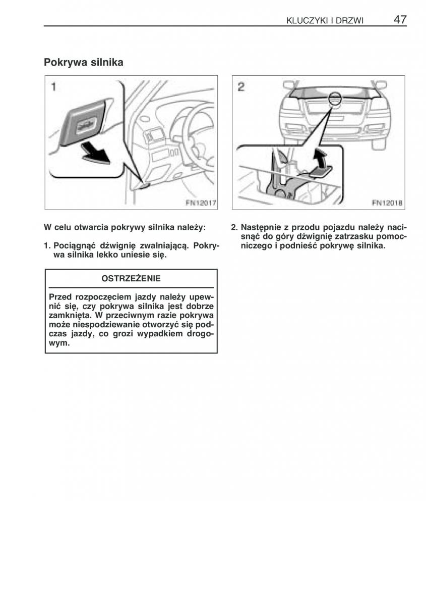 Toyota Avensis II 2 instrukcja obslugi / page 54