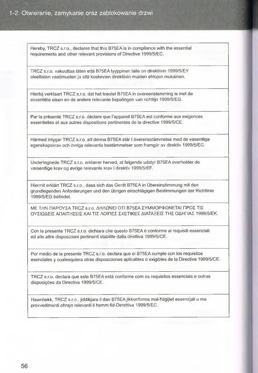 manual  Toyota Avensis III 3 instrukcja czesc1 / page 57