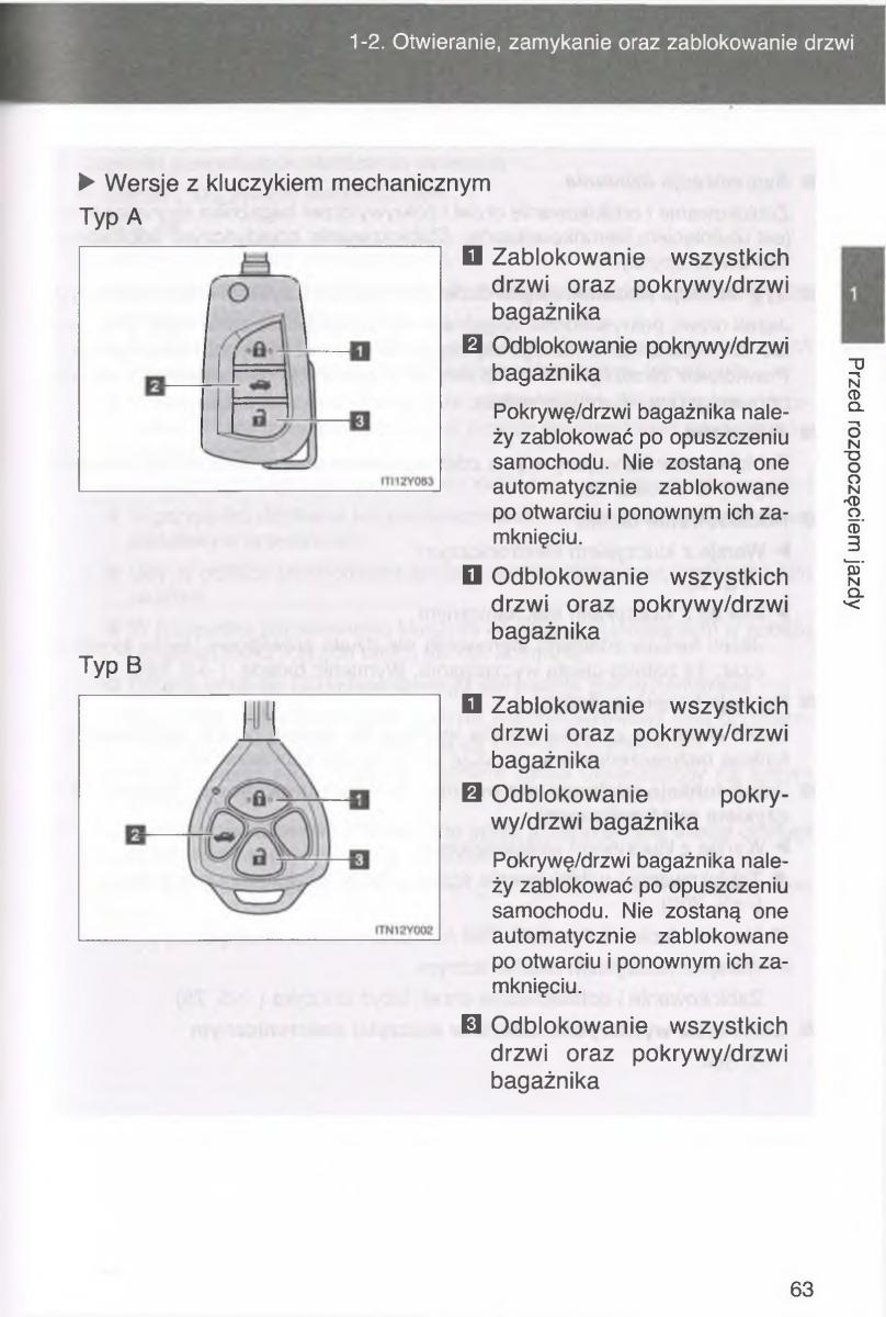 manual  Toyota Avensis III 3 instrukcja czesc1 / page 64