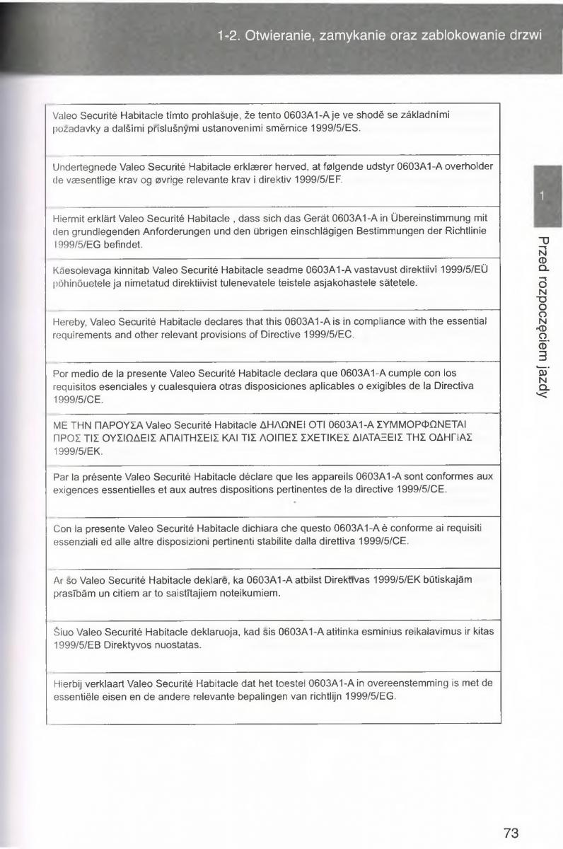 manual  Toyota Avensis III 3 instrukcja czesc1 / page 72