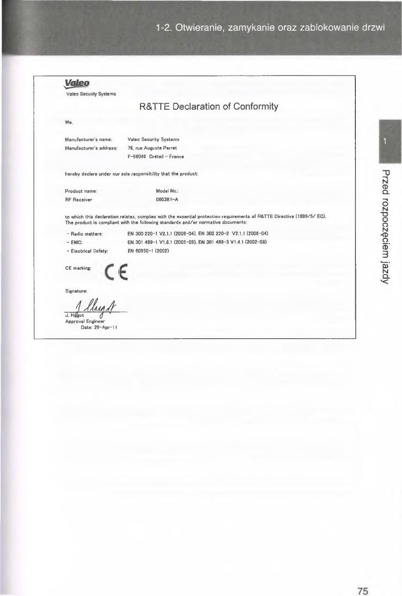 manual  Toyota Avensis III 3 instrukcja czesc1 / page 74