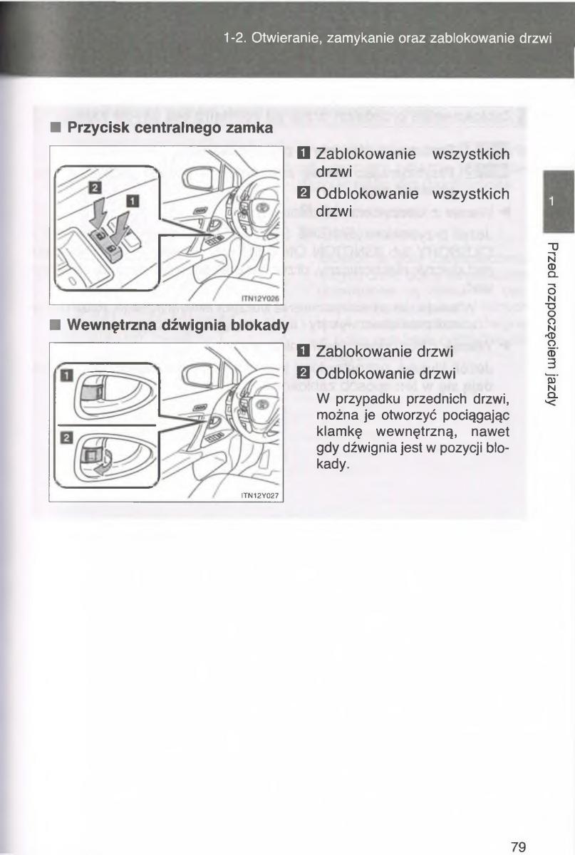 manual  Toyota Avensis III 3 instrukcja czesc1 / page 78