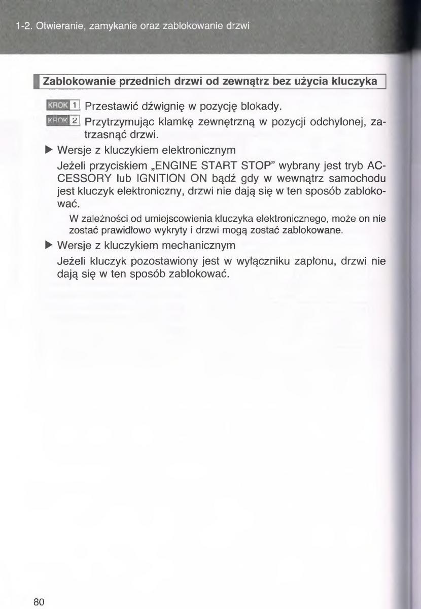 manual  Toyota Avensis III 3 instrukcja czesc1 / page 79