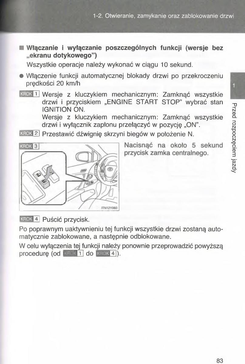 manual  Toyota Avensis III 3 instrukcja czesc1 / page 82