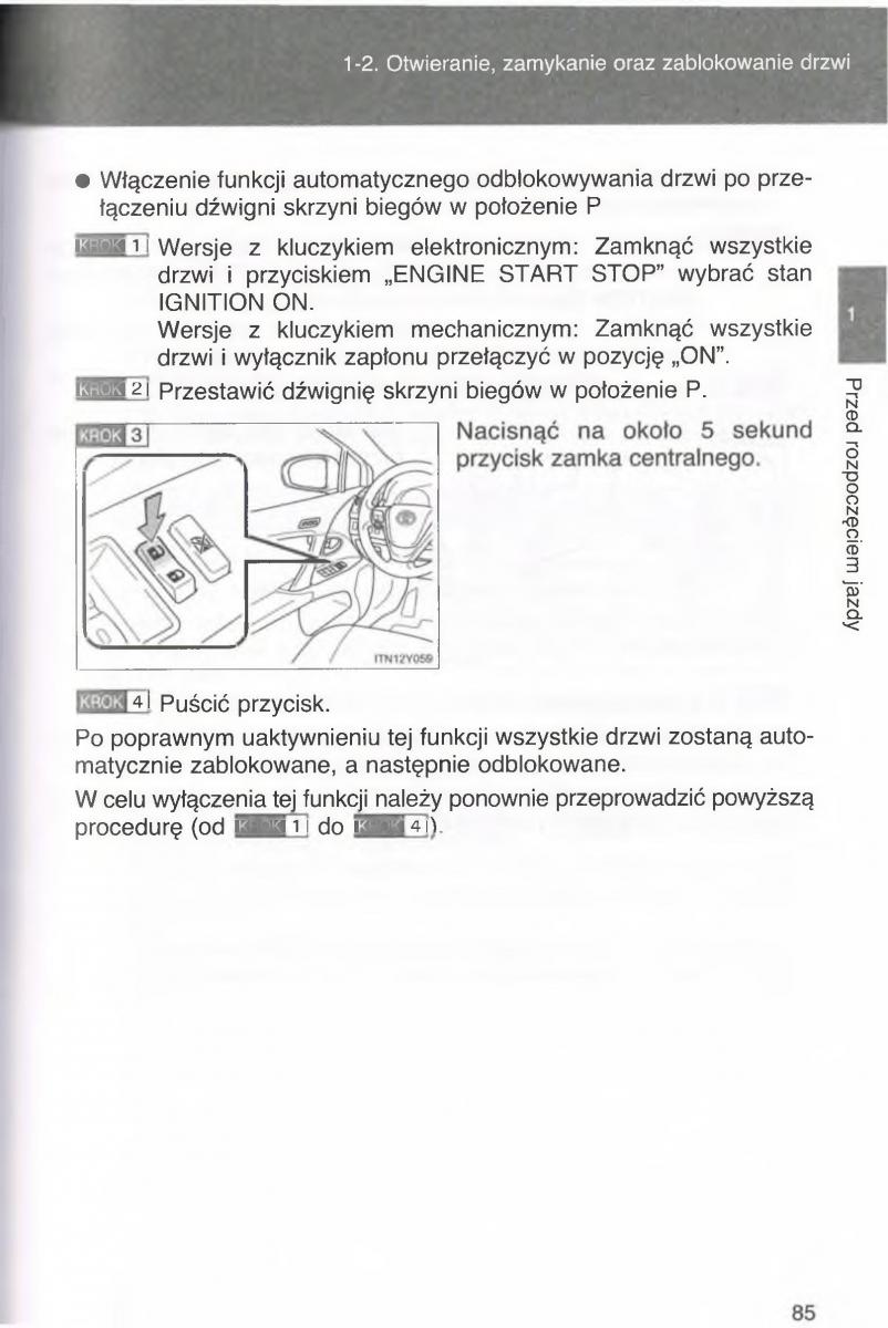 manual  Toyota Avensis III 3 instrukcja czesc1 / page 84