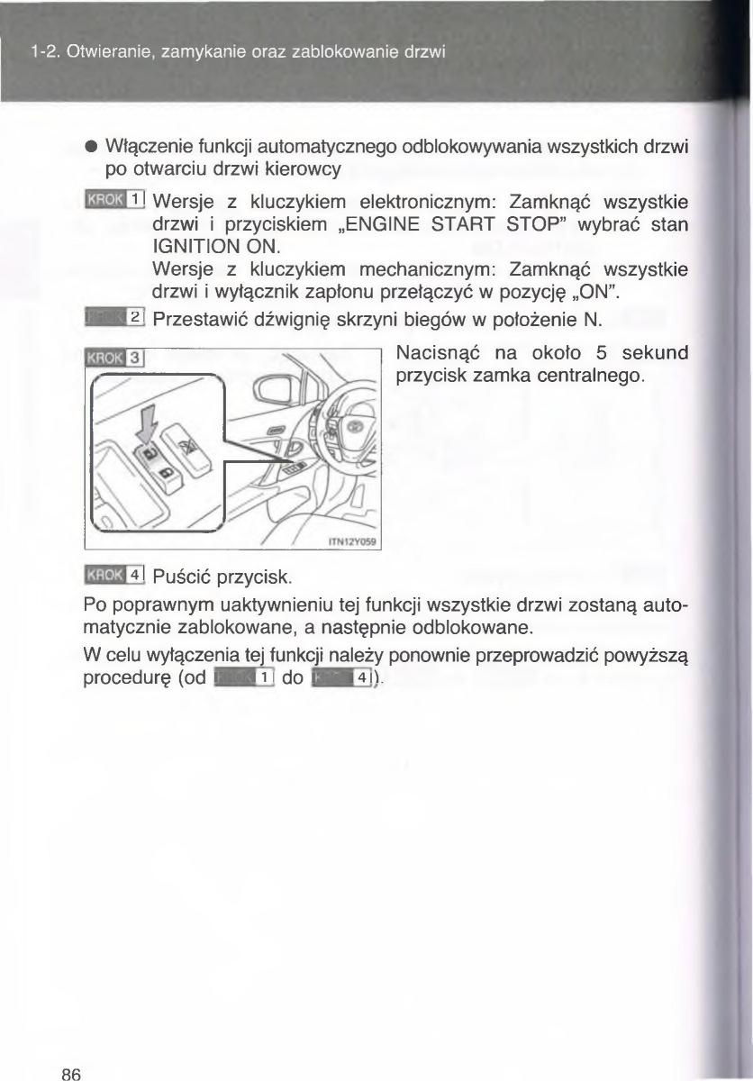 manual  Toyota Avensis III 3 instrukcja czesc1 / page 85