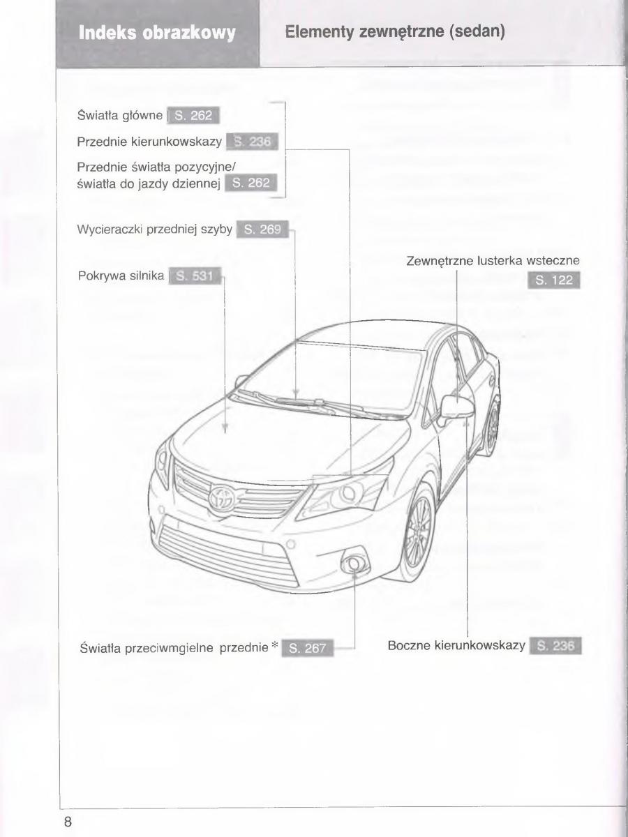 Toyota Avensis III 3 instrukcja obslugi czesc1 / page 9