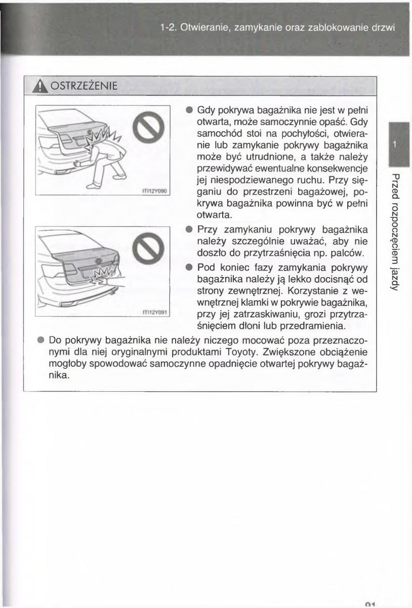 manual  Toyota Avensis III 3 instrukcja czesc1 / page 90