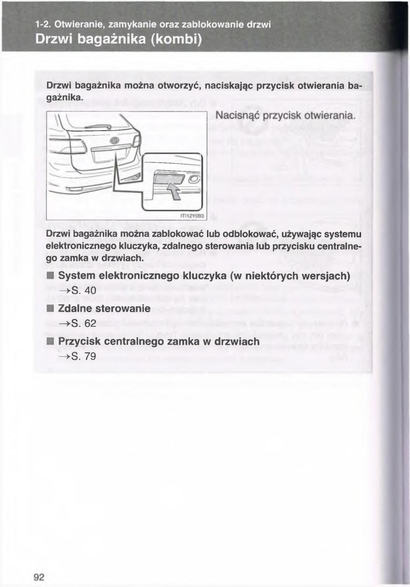 manual  Toyota Avensis III 3 instrukcja czesc1 / page 91