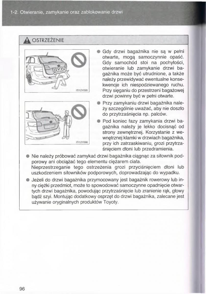 manual  Toyota Avensis III 3 instrukcja czesc1 / page 95