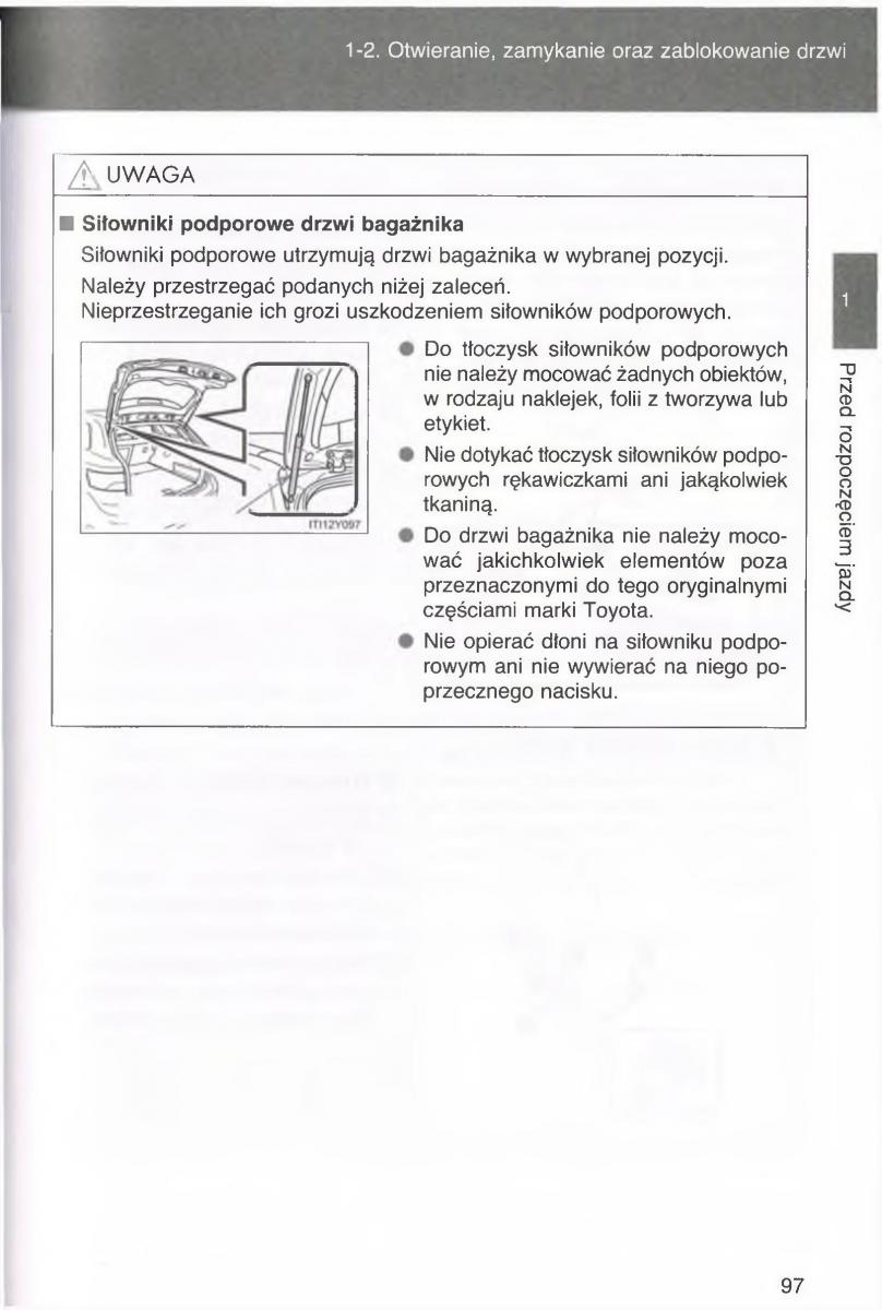 manual  Toyota Avensis III 3 instrukcja czesc1 / page 96