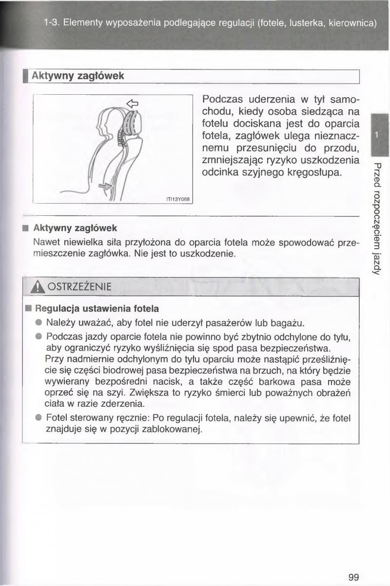 manual  Toyota Avensis III 3 instrukcja czesc1 / page 98