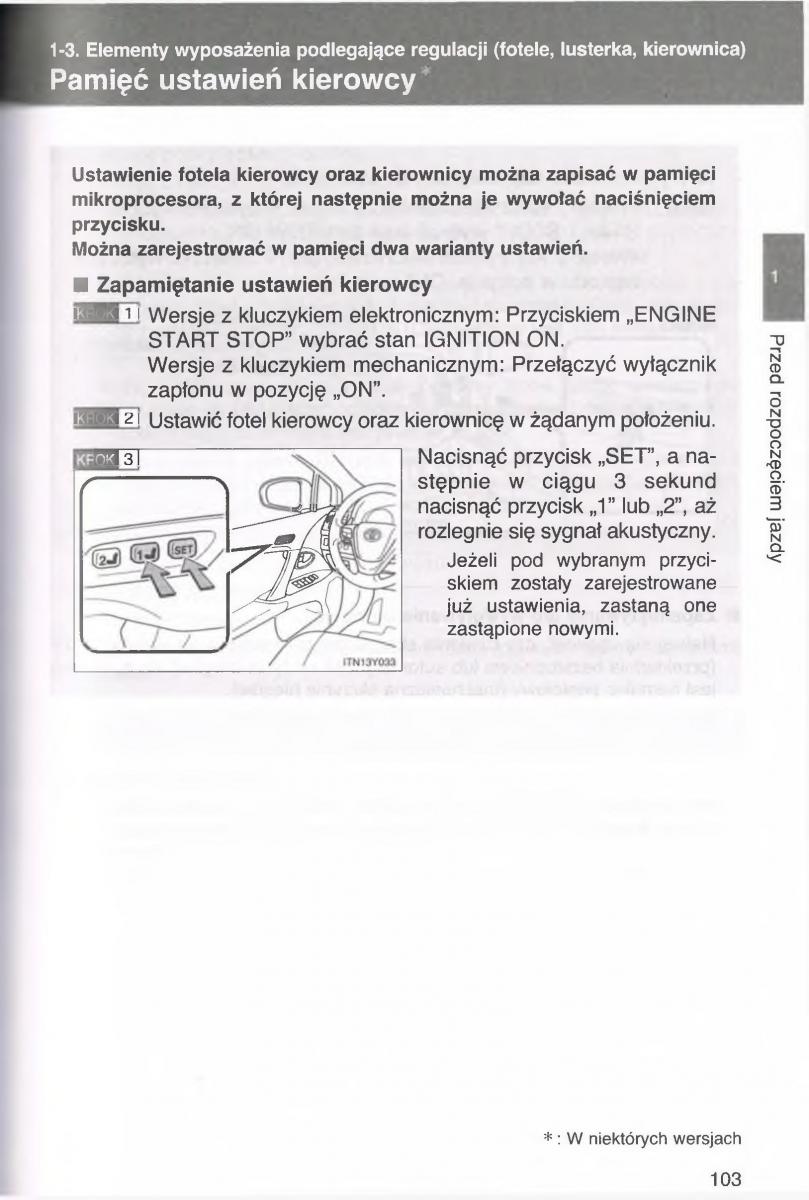 manual  Toyota Avensis III 3 instrukcja czesc1 / page 102