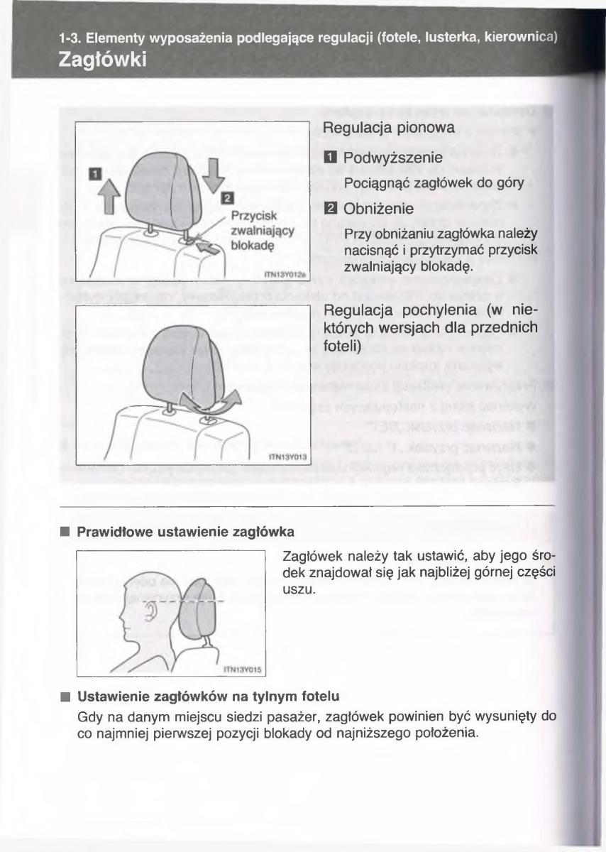 manual  Toyota Avensis III 3 instrukcja czesc1 / page 105