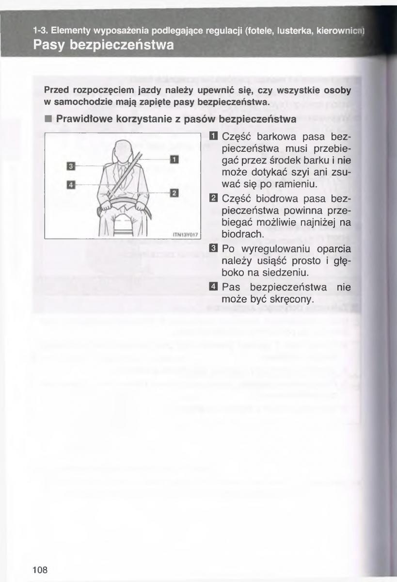 manual  Toyota Avensis III 3 instrukcja czesc1 / page 107