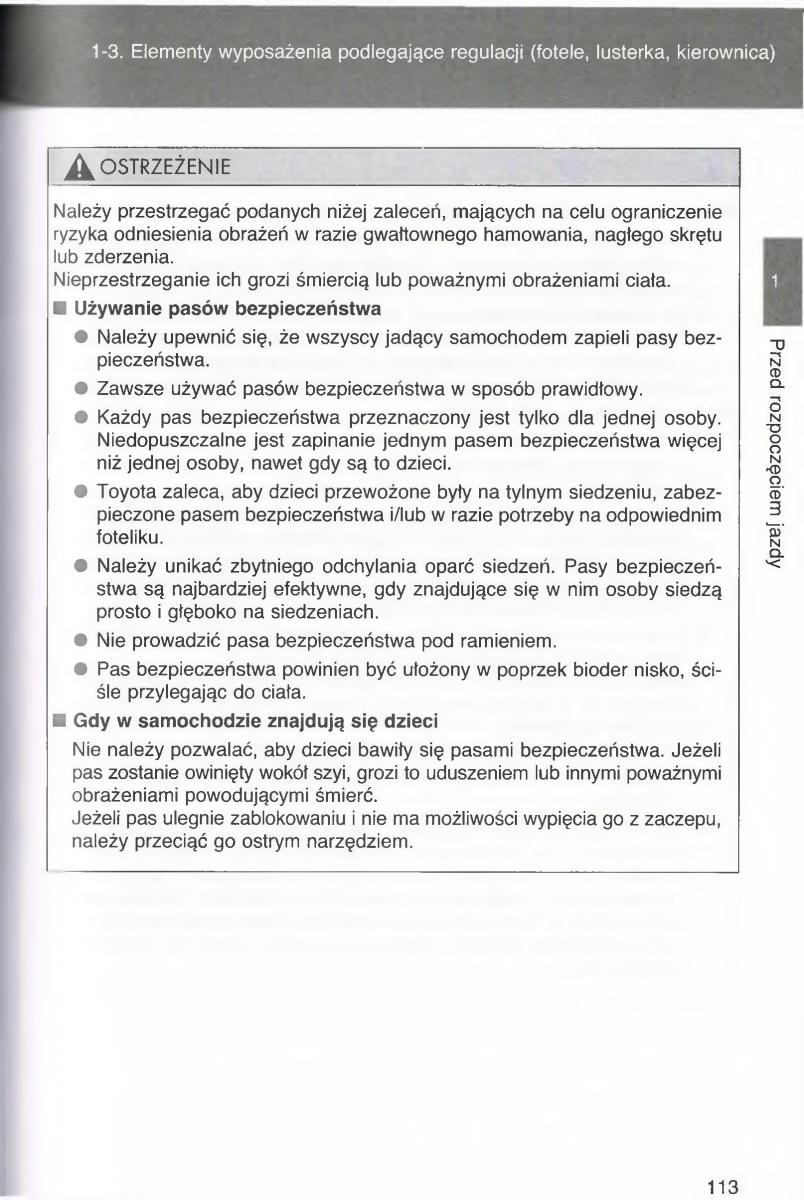 manual  Toyota Avensis III 3 instrukcja czesc1 / page 112