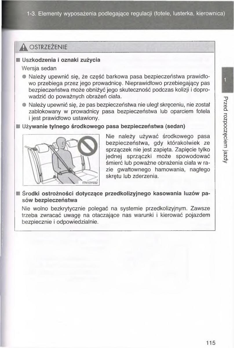 manual  Toyota Avensis III 3 instrukcja czesc1 / page 114