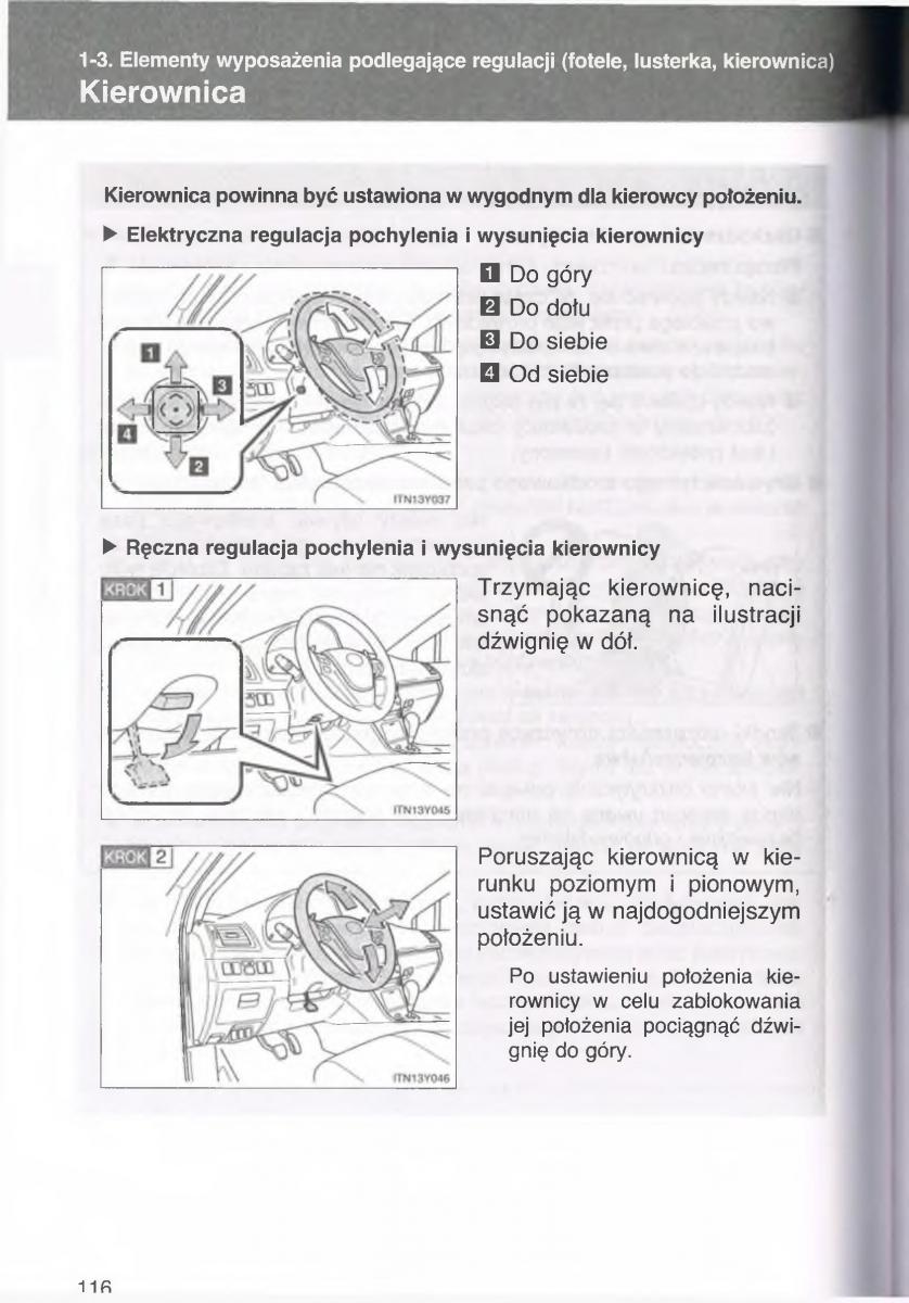 manual  Toyota Avensis III 3 instrukcja czesc1 / page 115