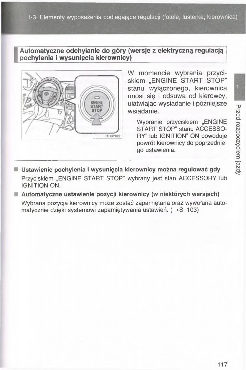 manual  Toyota Avensis III 3 instrukcja czesc1 / page 116