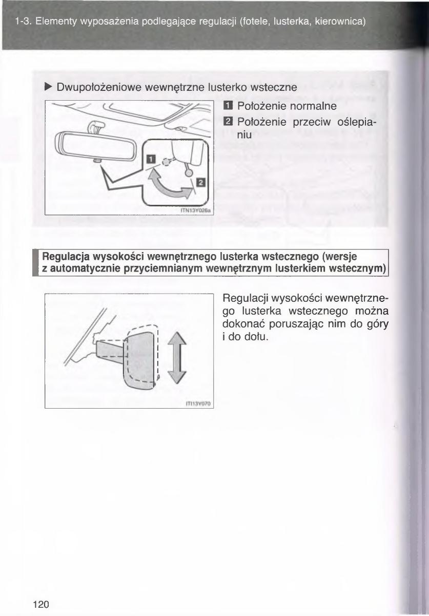 manual  Toyota Avensis III 3 instrukcja czesc1 / page 119