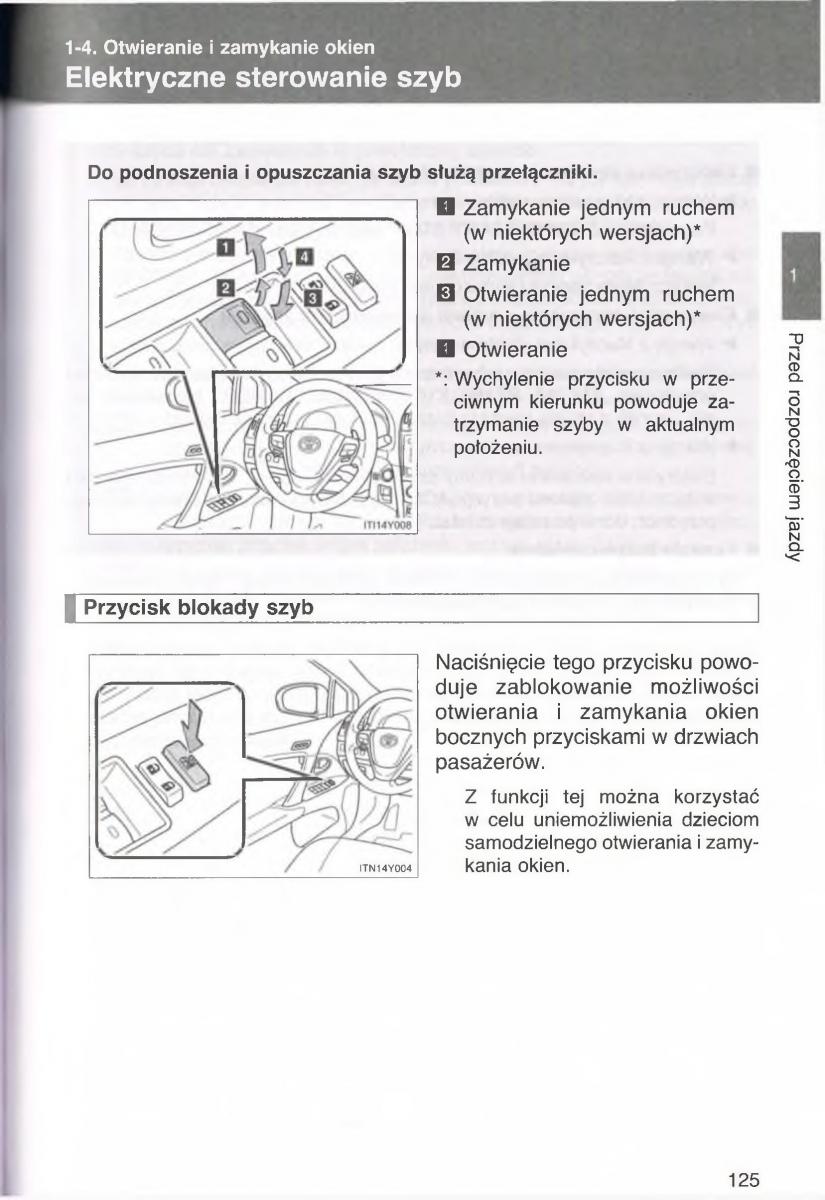 manual  Toyota Avensis III 3 instrukcja czesc1 / page 124