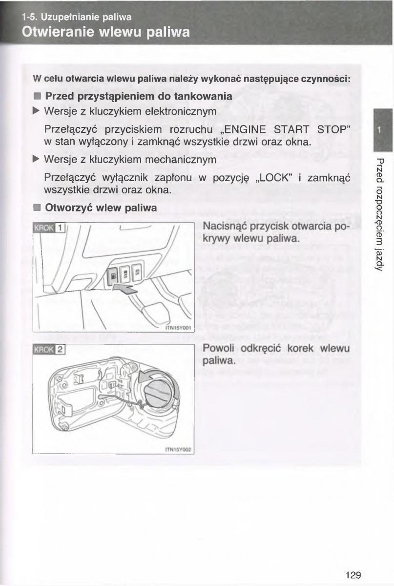 manual  Toyota Avensis III 3 instrukcja czesc1 / page 128