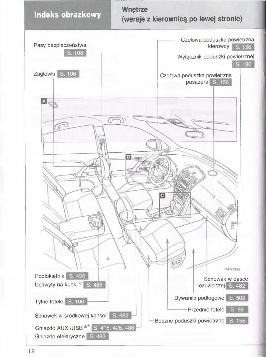 Toyota Avensis III 3 instrukcja obslugi czesc1 / page 13