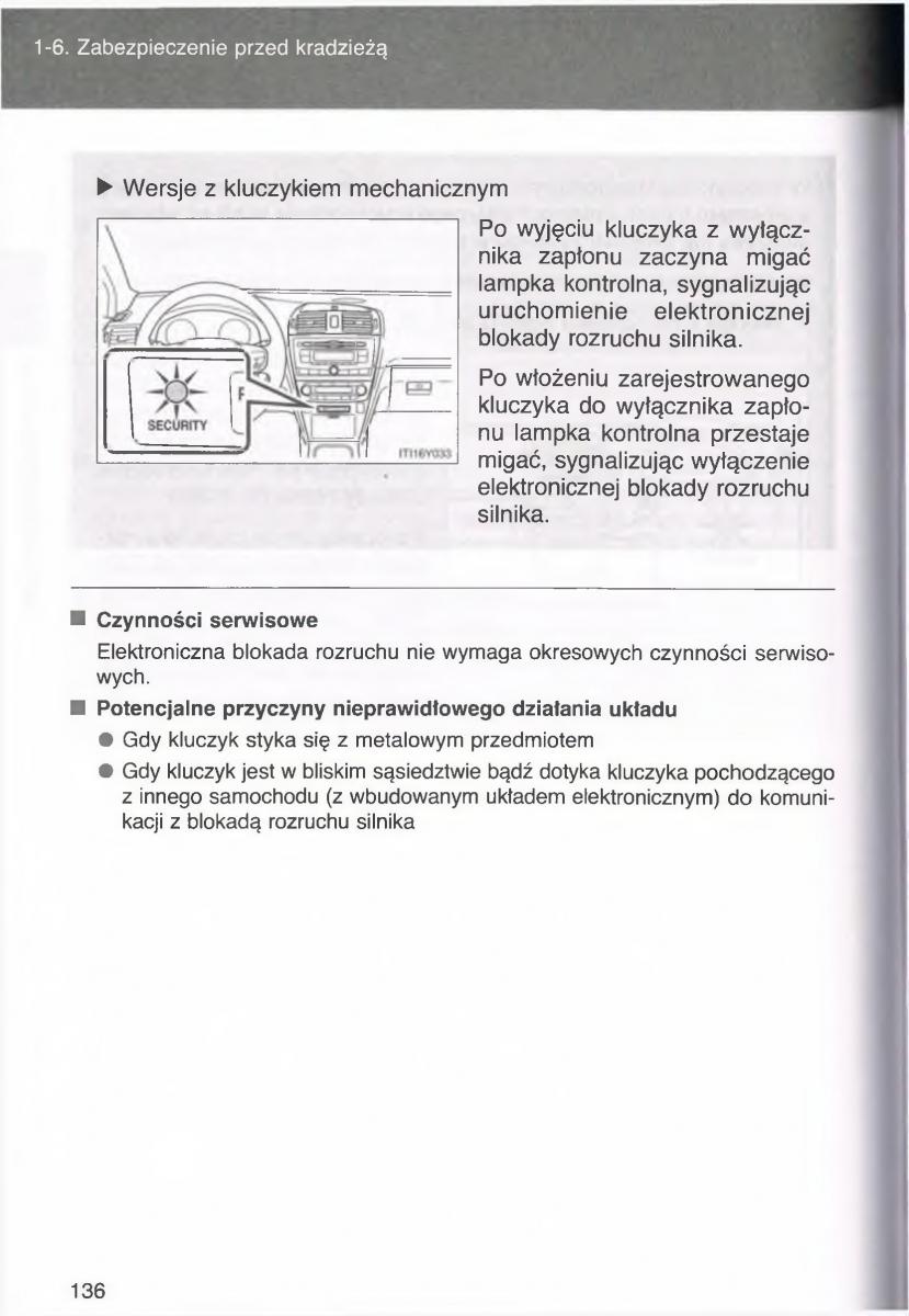 manual  Toyota Avensis III 3 instrukcja czesc1 / page 135