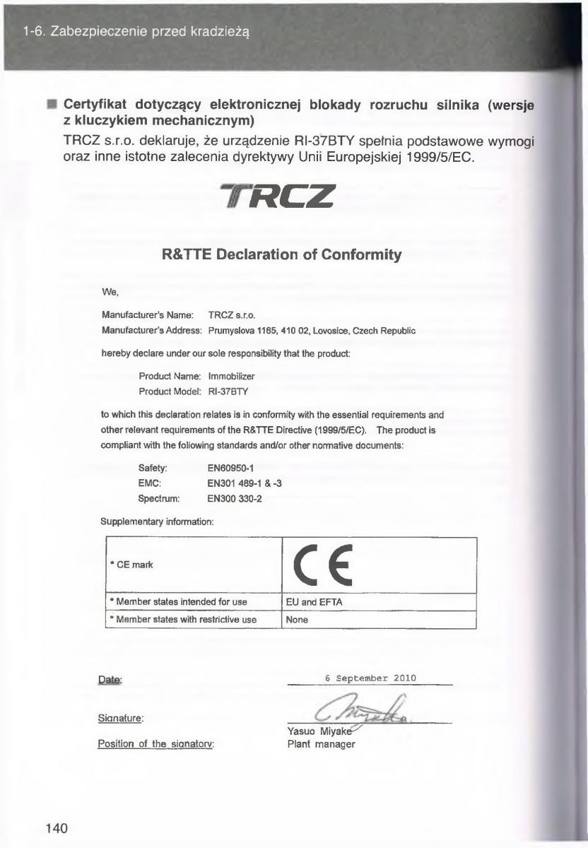 manual  Toyota Avensis III 3 instrukcja czesc1 / page 139