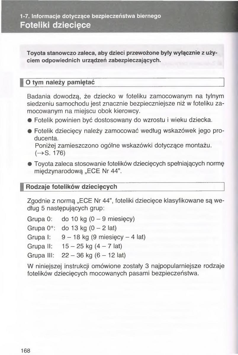 manual  Toyota Avensis III 3 instrukcja czesc1 / page 167