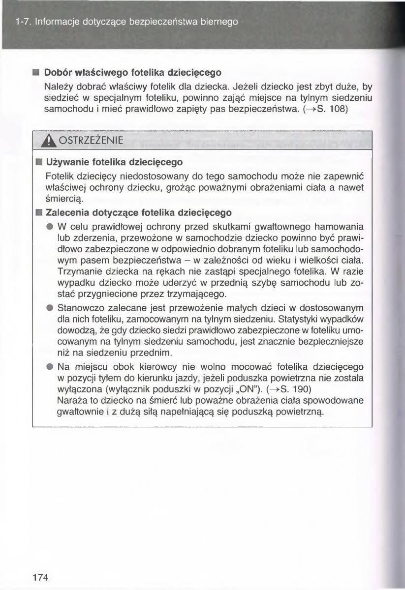 manual  Toyota Avensis III 3 instrukcja czesc1 / page 173