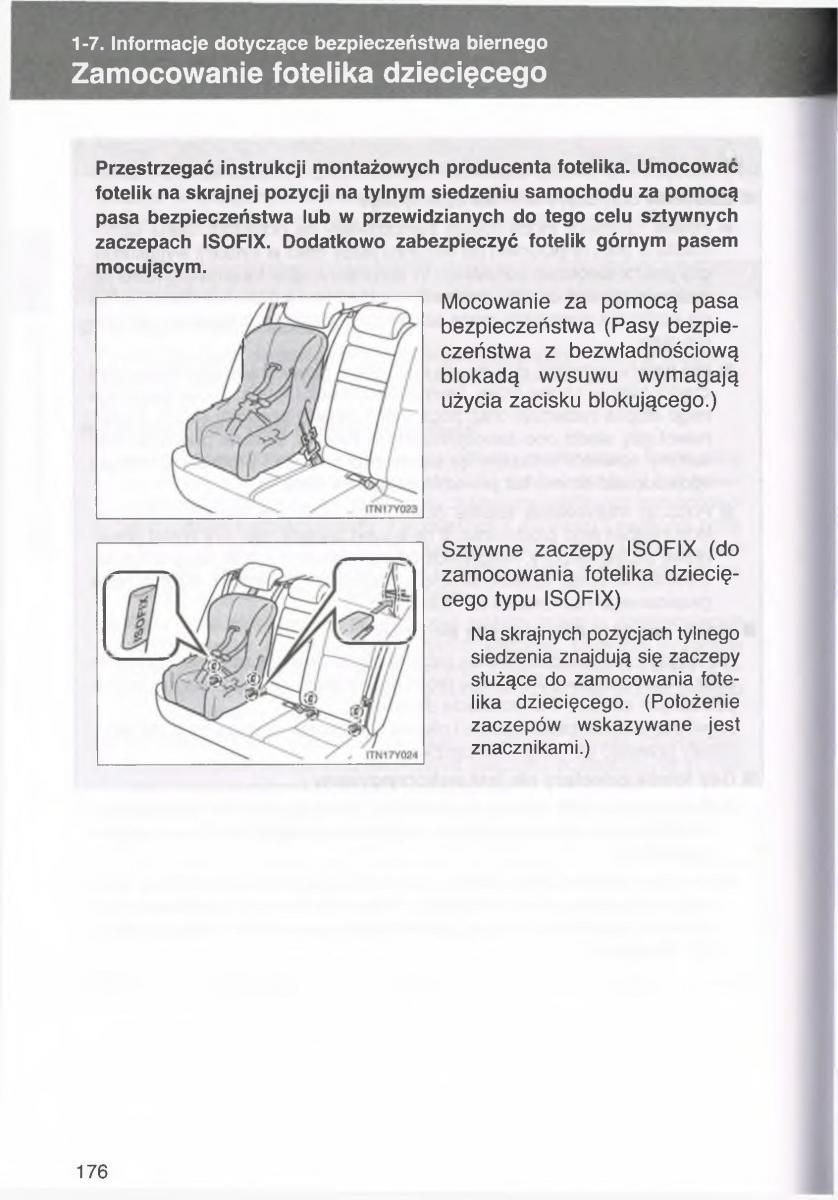 manual  Toyota Avensis III 3 instrukcja czesc1 / page 175