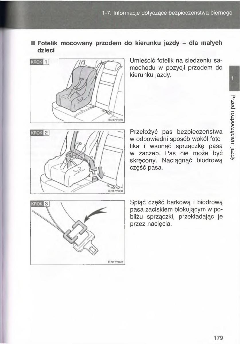 manual  Toyota Avensis III 3 instrukcja czesc1 / page 178